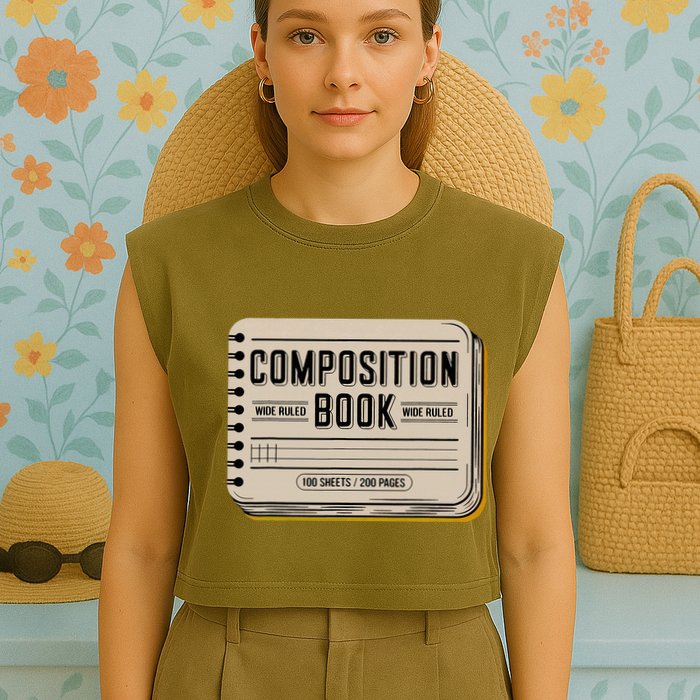 Composition Notebook Costume Garment-Dyed Women's Muscle Tee