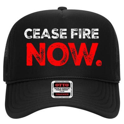 Ceasefire NOW High Crown Mesh Back Trucker Hat