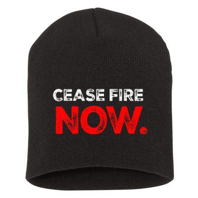 Ceasefire NOW Short Acrylic Beanie