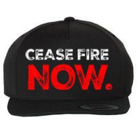 Ceasefire NOW Wool Snapback Cap