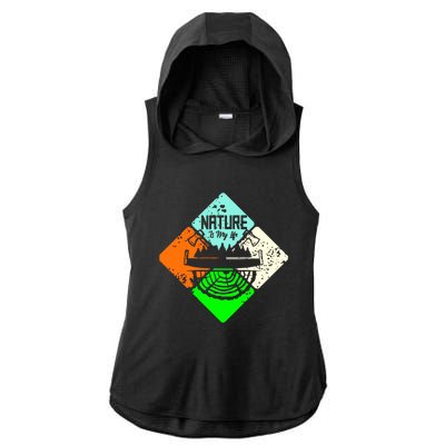 Colorful Nature Ladies PosiCharge Tri-Blend Wicking Draft Hoodie Tank