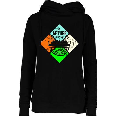 Colorful Nature Womens Funnel Neck Pullover Hood