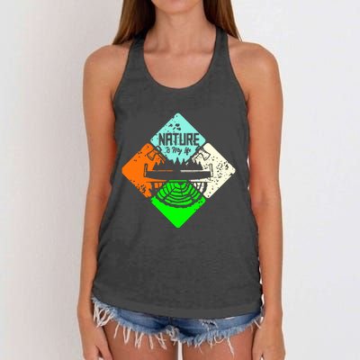 Colorful Nature Women's Knotted Racerback Tank