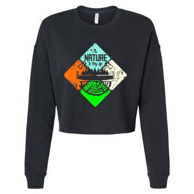 Colorful Nature Cropped Pullover Crew