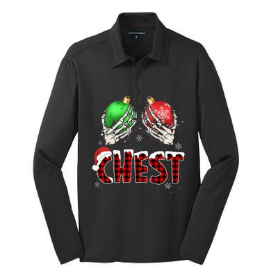 Chest Nuts Christmas Chestnuts Xmas Couple Matching Costume Silk Touch Performance Long Sleeve Polo