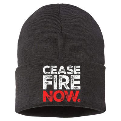 Ceasefire NOW Sustainable Knit Beanie