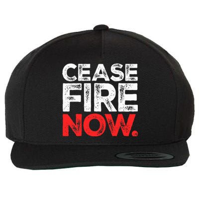 Ceasefire NOW Wool Snapback Cap