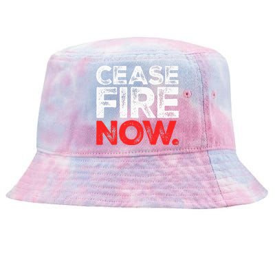 Ceasefire NOW Tie-Dyed Bucket Hat