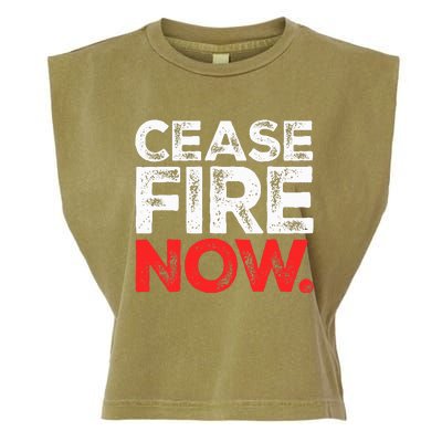 Ceasefire NOW Garment-Dyed Women's Muscle Tee