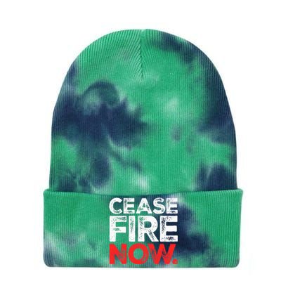 Ceasefire NOW Tie Dye 12in Knit Beanie