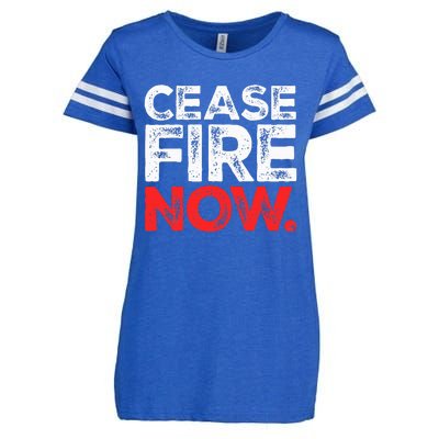 Ceasefire NOW Enza Ladies Jersey Football T-Shirt