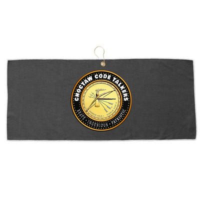 Choctaw Nation Code Talkers Homage For Heritage Supporters Large Microfiber Waffle Golf Towel