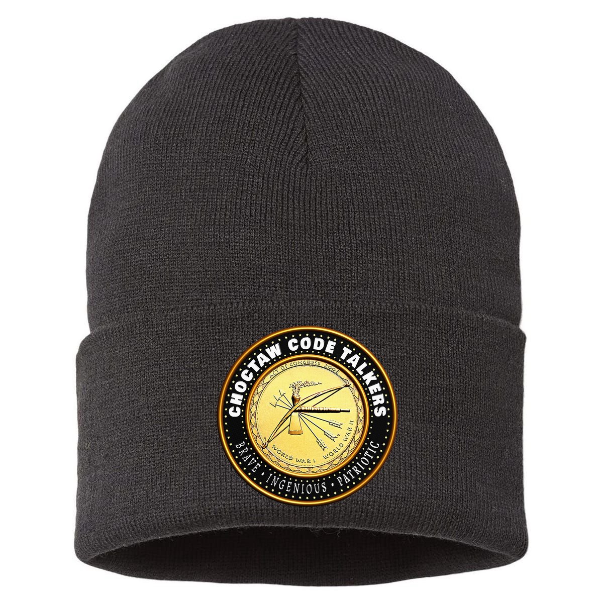 Choctaw Nation Code Talkers Homage For Heritage Supporters Sustainable Knit Beanie