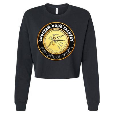 Choctaw Nation Code Talkers Homage For Heritage Supporters Cropped Pullover Crew