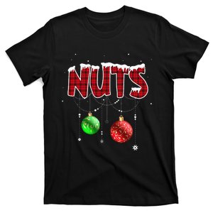 Chest Nuts Christmas Red Plaid Matching Couple Chestnuts T-Shirt