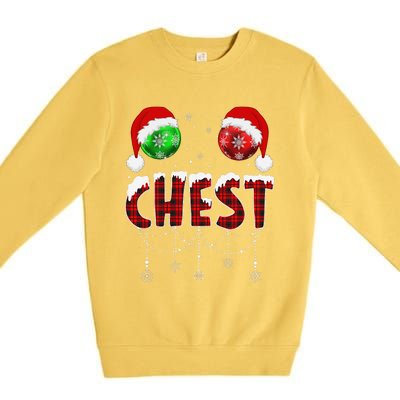 Chest Nuts Christmas Matching Couple Chestnuts Premium Crewneck Sweatshirt