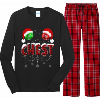 Chest Nuts Christmas Matching Couple Chestnuts Long Sleeve Pajama Set