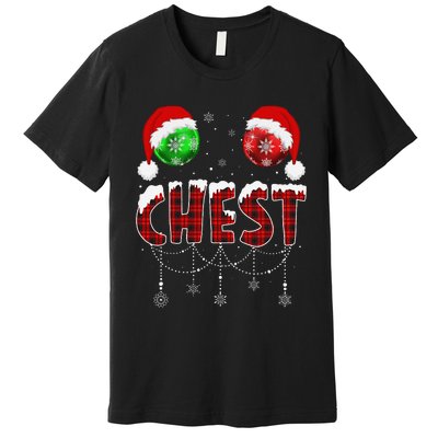 Chest Nuts Christmas Matching Couple Chestnuts Premium T-Shirt