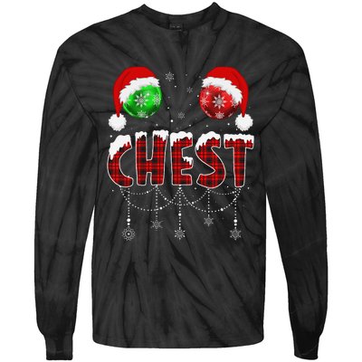 Chest Nuts Christmas Matching Couple Chestnuts Tie-Dye Long Sleeve Shirt