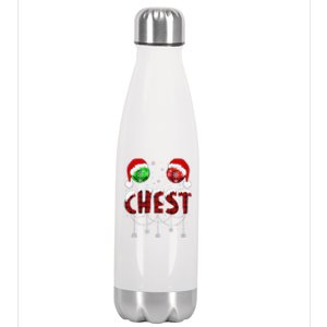 Chest Nuts Christmas Matching Couple Chestnuts Stainless Steel Insulated Water Bottle