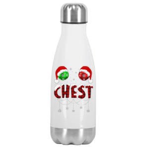 Chest Nuts Christmas Matching Couple Chestnuts Stainless Steel Insulated Water Bottle