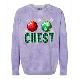 Chest Nuts Christmas Funny Couples Christmas Chestnuts Colorblast Crewneck Sweatshirt