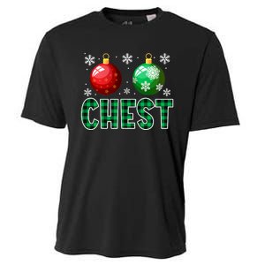 Chest Nuts Christmas Funny Couples Christmas Chestnuts Cooling Performance Crew T-Shirt