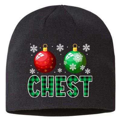 Chest Nuts Christmas Funny Couples Christmas Chestnuts Sustainable Beanie