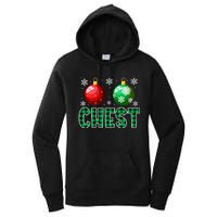 Chest Nuts Christmas Funny Couples Christmas Chestnuts Women's Pullover Hoodie