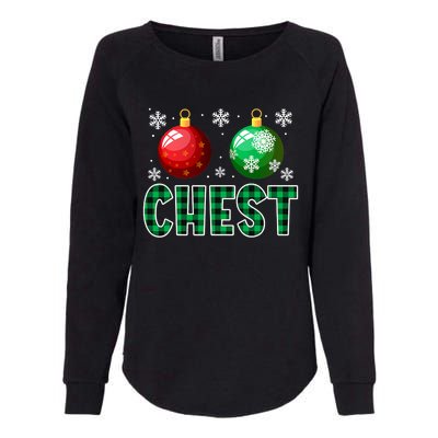 Chest Nuts Christmas Funny Couples Christmas Chestnuts Womens California Wash Sweatshirt