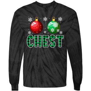 Chest Nuts Christmas Funny Couples Christmas Chestnuts Tie-Dye Long Sleeve Shirt