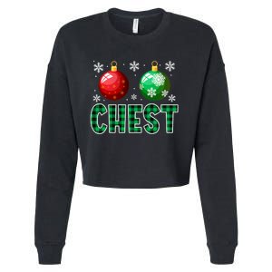 Chest Nuts Christmas Funny Couples Christmas Chestnuts Cropped Pullover Crew