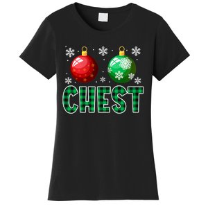 Chest Nuts Christmas Funny Couples Christmas Chestnuts Women's T-Shirt