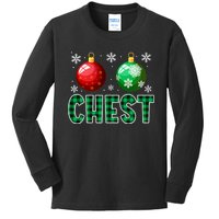 Chest Nuts Christmas Funny Couples Christmas Chestnuts Kids Long Sleeve Shirt