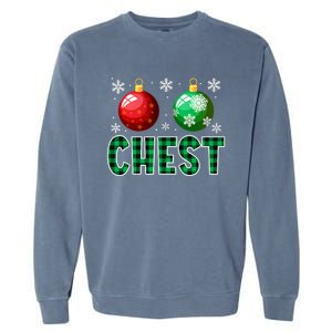 Chest Nuts Christmas Funny Couples Christmas Chestnuts Garment-Dyed Sweatshirt