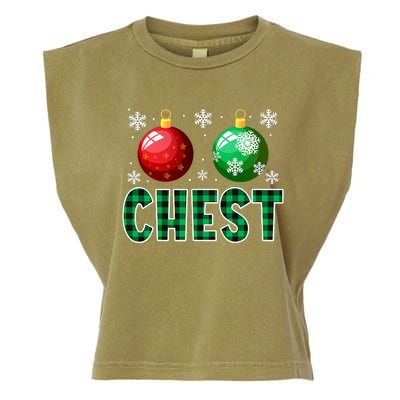 Chest Nuts Christmas Funny Couples Christmas Chestnuts Garment-Dyed Women's Muscle Tee