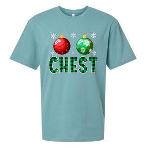 Chest Nuts Christmas Funny Couples Christmas Chestnuts Sueded Cloud Jersey T-Shirt