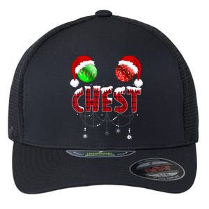 Chest Nuts Christmas Funny Matching Couple Chestnuts Flexfit Unipanel Trucker Cap