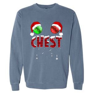 Chest Nuts Christmas Funny Matching Couple Chestnuts Garment-Dyed Sweatshirt