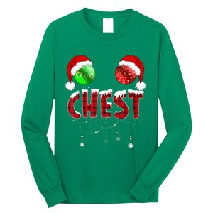 Chest Nuts Christmas Funny Matching Couple Chestnuts Long Sleeve Shirt