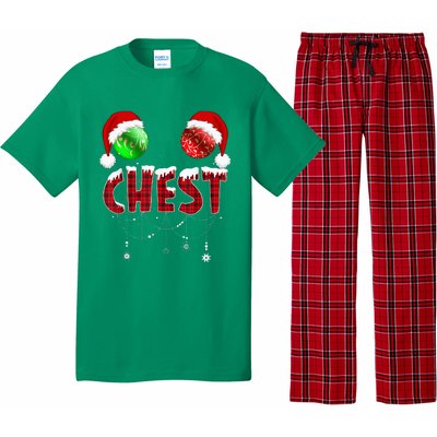 Chest Nuts Christmas Funny Matching Couple Chestnuts Pajama Set