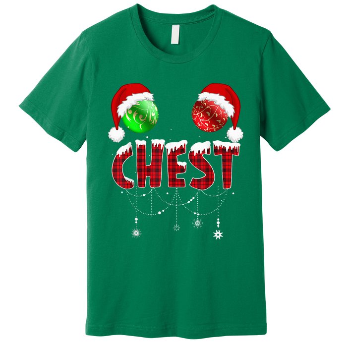 Chest Nuts Christmas Funny Matching Couple Chestnuts Premium T-Shirt