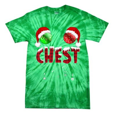 Chest Nuts Christmas Funny Matching Couple Chestnuts Tie-Dye T-Shirt