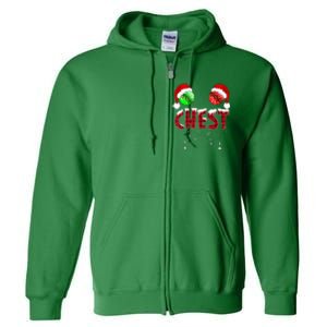 Chest Nuts Christmas Funny Matching Couple Chestnuts Full Zip Hoodie