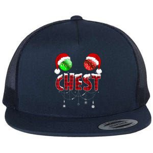 Chest Nuts Christmas Funny Matching Couple Chestnuts Flat Bill Trucker Hat