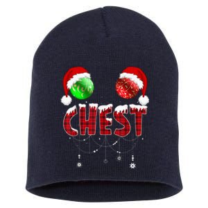 Chest Nuts Christmas Funny Matching Couple Chestnuts Short Acrylic Beanie