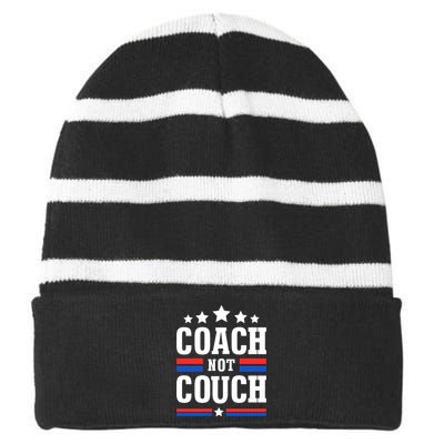 Coach Not Couch Striped Beanie with Solid Band