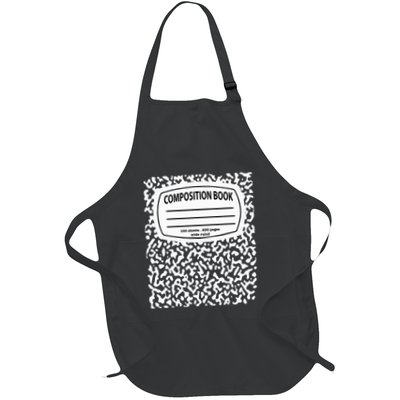 Composition Notebook Costume Matching Group Halloween Full-Length Apron With Pockets