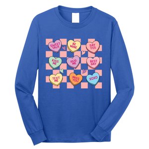 Cute Nurse Conversation Hearts Valentines Day Nursing Gift Long Sleeve Shirt