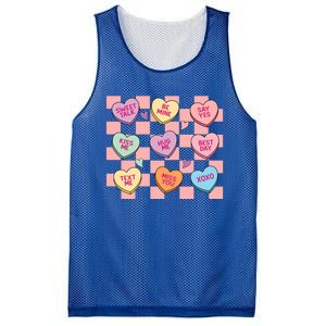 Cute Nurse Conversation Hearts Valentines Day Nursing Gift Mesh Reversible Basketball Jersey Tank